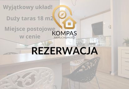 Dwupoziomowe mieszkanie z dużym tarasem 18 m2