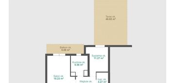 Apartament z 40m tarasem na dachu przy parku!
