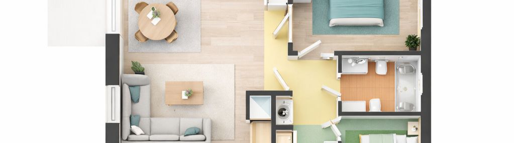 3 pokoje | 63 m² | taras | zabłocie |