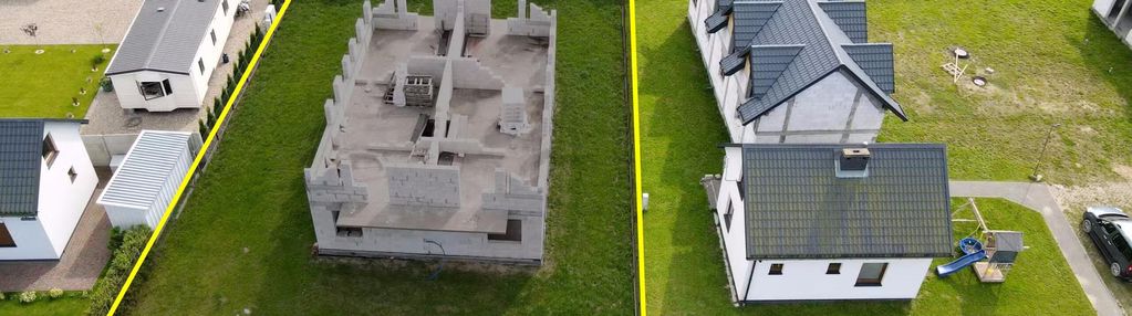 Działka z rozpoczętą budową