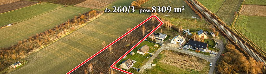 Działka inwestycyjna 8309 m² z mpzp koło wrocławia