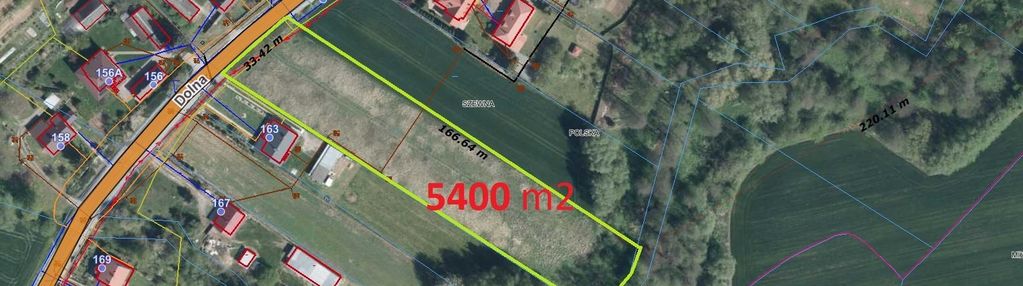 Działka z wydanymi warunkami zabudowy.