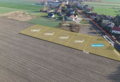 Działki po 1200 m2 z wydanymi warunkami zabudowy.