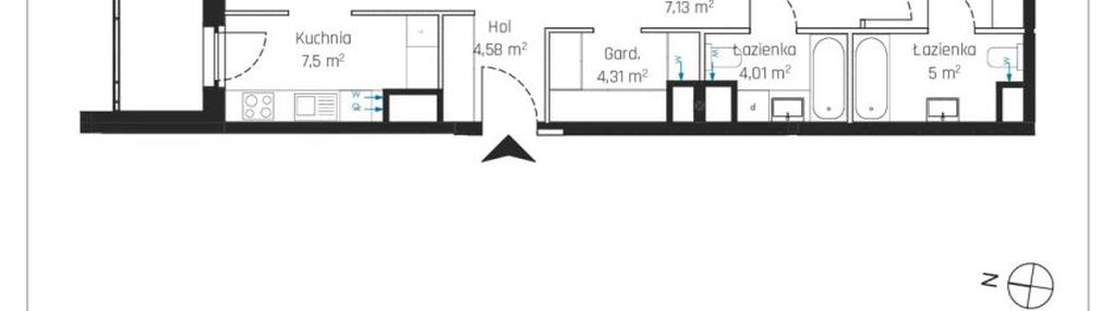 Apartament premium z tarasem 37 m2, śródmieście