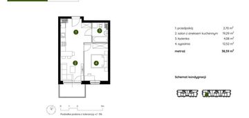 2-pokojowe | 38,59 m² | prądnik biały