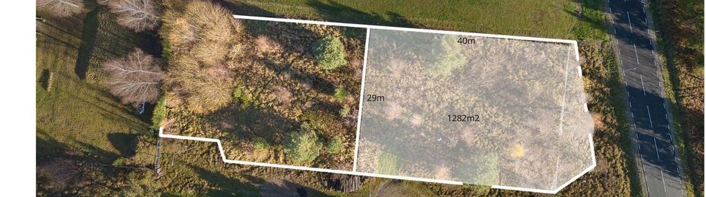 Działka budowlana 1282 m² | nożyno