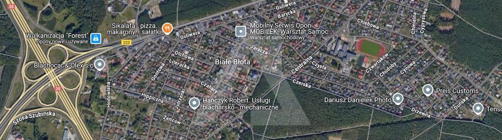 Działka budowlana w centrum białe błota.
