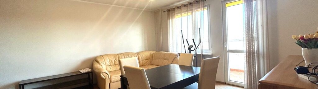 Umeblowane , balkon z widokiem na panoramę miasta