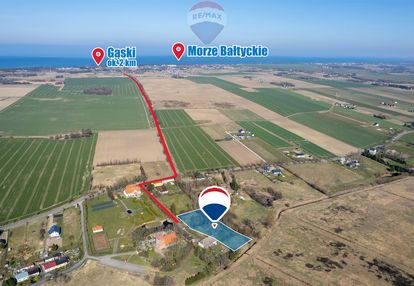 Piękna działka ze stawem, 3 km od morza: śmiechów