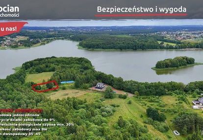 Działka w pierwszej linii od jeziora tuchomskiego