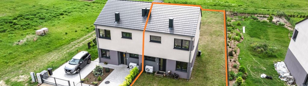 Bliźniak około 90m2, ogród, do zamieszkania.