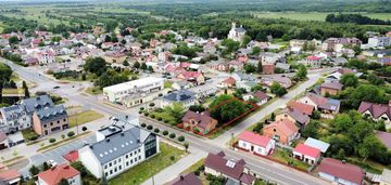 Działka z budynkami centrum|handel-usługi| frampol