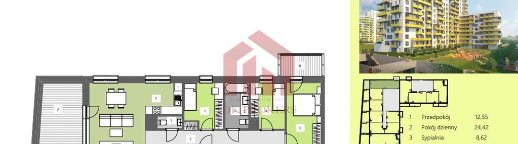 Ponad 71m2 4 pokoje w cenie 7500/m2 gotowe