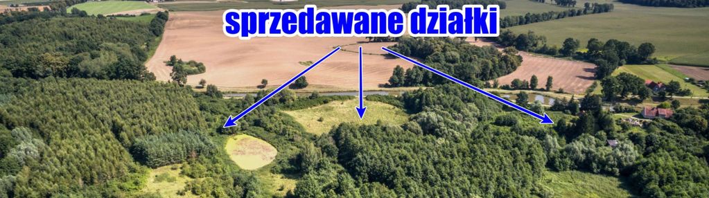 Działka rolna z lasem i stawem przy pochylni kąty