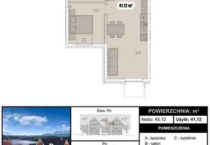 Apartament 41,12 m2 nad jeziorem !