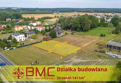 Działka budowlana strzebiń 1411m2