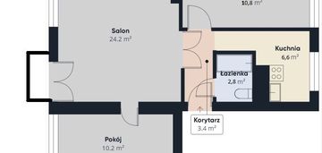 Mieszkanie 3 pok. o pow. 58m, do własnej aranżacji