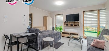 Urządzona kawalerka z ogrodem 30m2 | msc w hali
