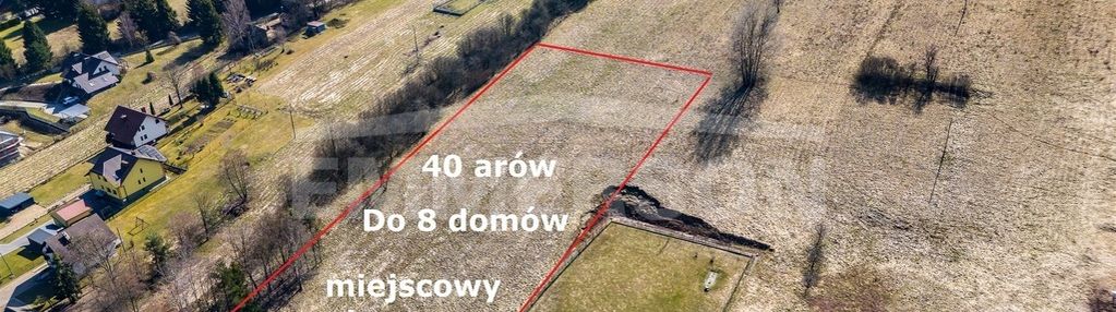 Działka inwestycyjna 40 arów – widokowa – skawina