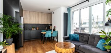 Apartament "modern retro"z dużym tarasemm podolany
