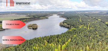 Duża działka nad jeziorem, warunki zabudowy.