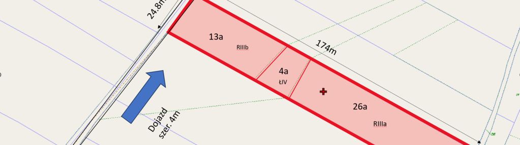 Działka rolno-budowlana 43a w racławówce.