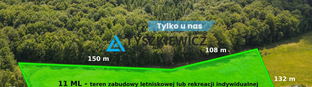 Duża działka budowlana blisko jeziora trzepowo