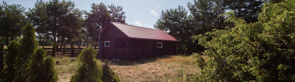 Domek letniskowy nad jeziorem gim, piękna okolica, las