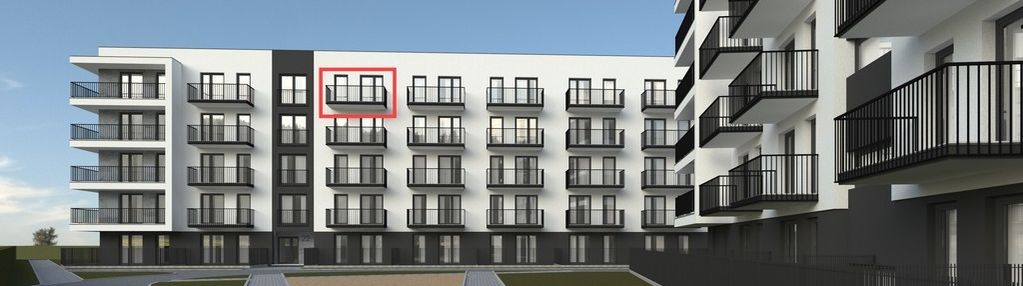 Nowe mieszkanie z balkonem, 2 pokoje, 4 piętro