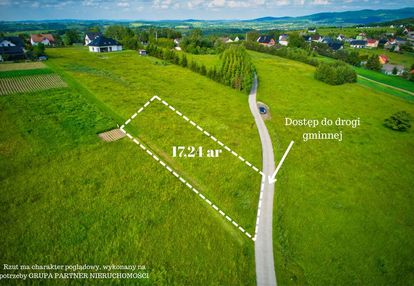 Działka budowlana z widokiem na beskid niski,