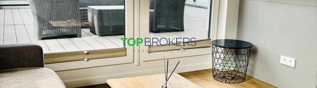 Dwa przestronne pokoje z dużym tarasem, klima