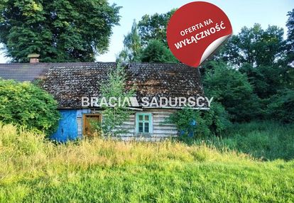 Działka rolna z drewnianym domem nowa wieś