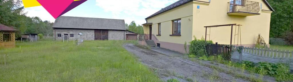 Dom ze stodołą, garażem i komórką, duża działka