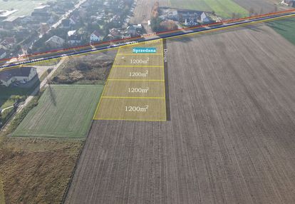 Działki po 1200 m2 z wydanymi warunkami zabudowy.