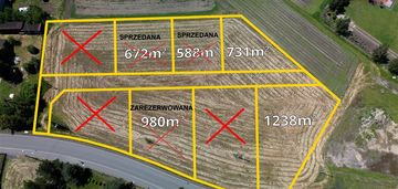 Działka budowlana frydek ul. miodowa 731 m2