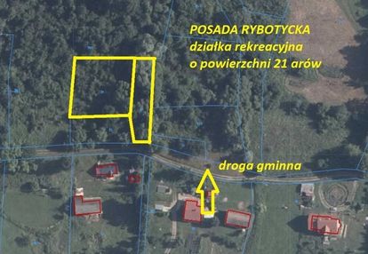 Posada rybotycka - działki rekreacyjna 21 arów