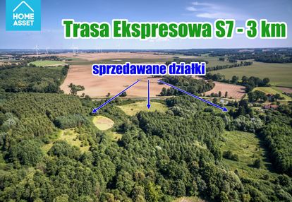 Działka rolna z lasem i stawem przy pochylni kąty