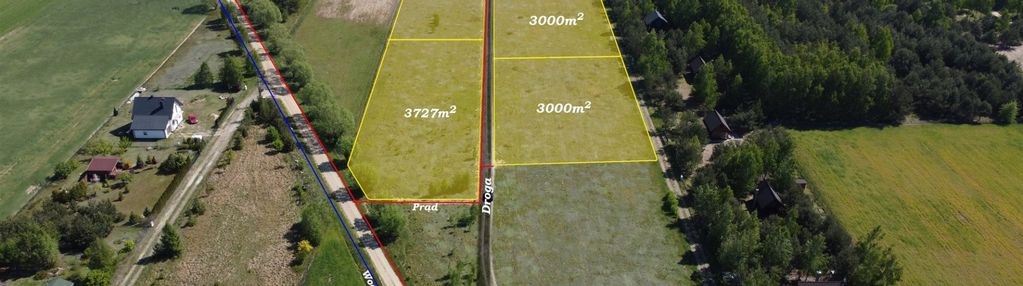 Urokliwe działki 1 km od plaży nad rzeką wkrą