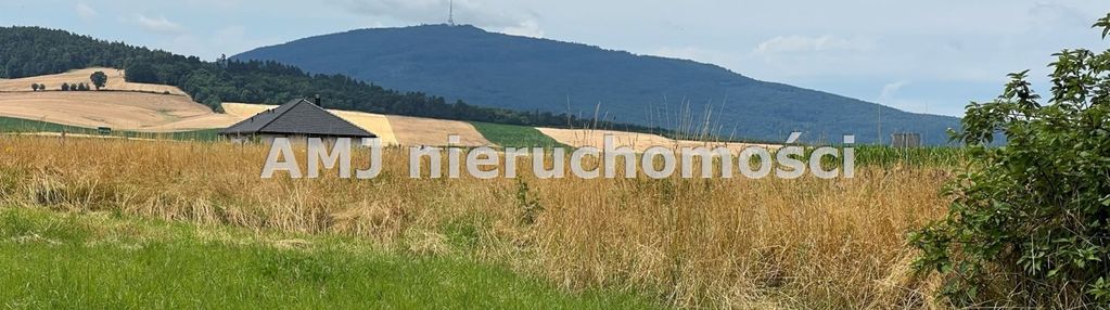 Duża działka z widokiem na ślężę w glinicy
