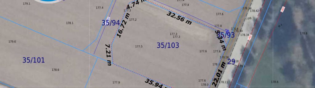 Prostokątna, woda przy działce, prąd i gaz 70m| wz