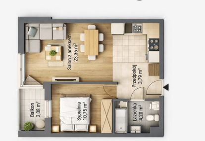 Promocja będzin 2 pokoje podwyższony standard