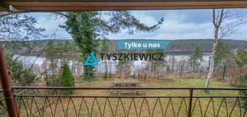 Domek w gołubiu z widokiem na jezioro dąbrowskie