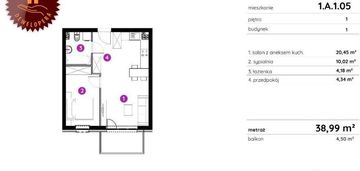 2 pok 36 m2 łódż przy politechnice łódzkiej