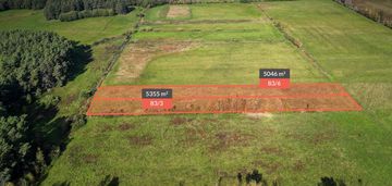 3 działkibarwino/gościeradz|od 5046 m2 do 11300m2|