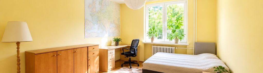 Duży pokój w dużym mieszkaniu, komfortowe warunki