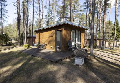 Jezioro garczyn działka z 4 domkami po 20,45m2