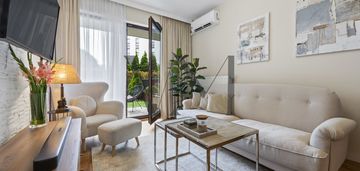 Apartament 58,84 m2, z ogródkiem, burakowska 16.