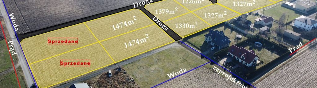 Działki budowlane, dojazd drogą asfaltową