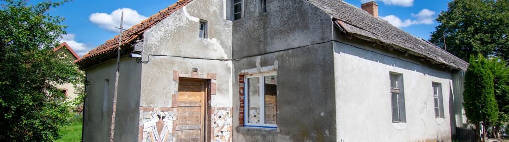 Duża obniżka ceny! poniemiecki dom do remontu ze stodołą w lipowcu