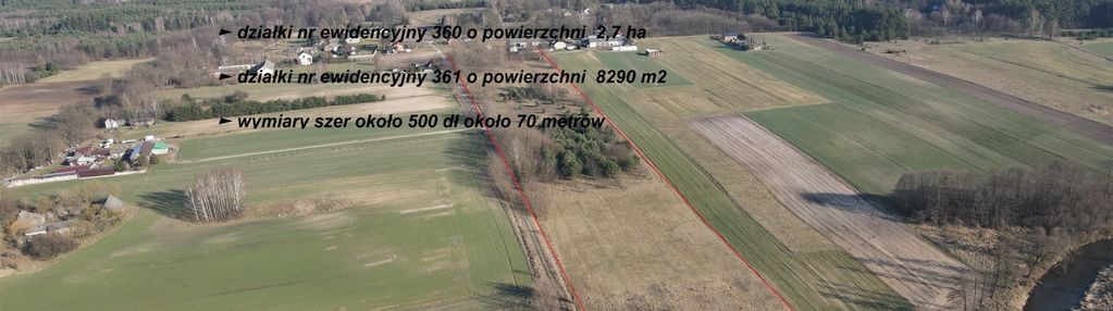 Działka przy rzece w otoczeniu lasów widawa ruda